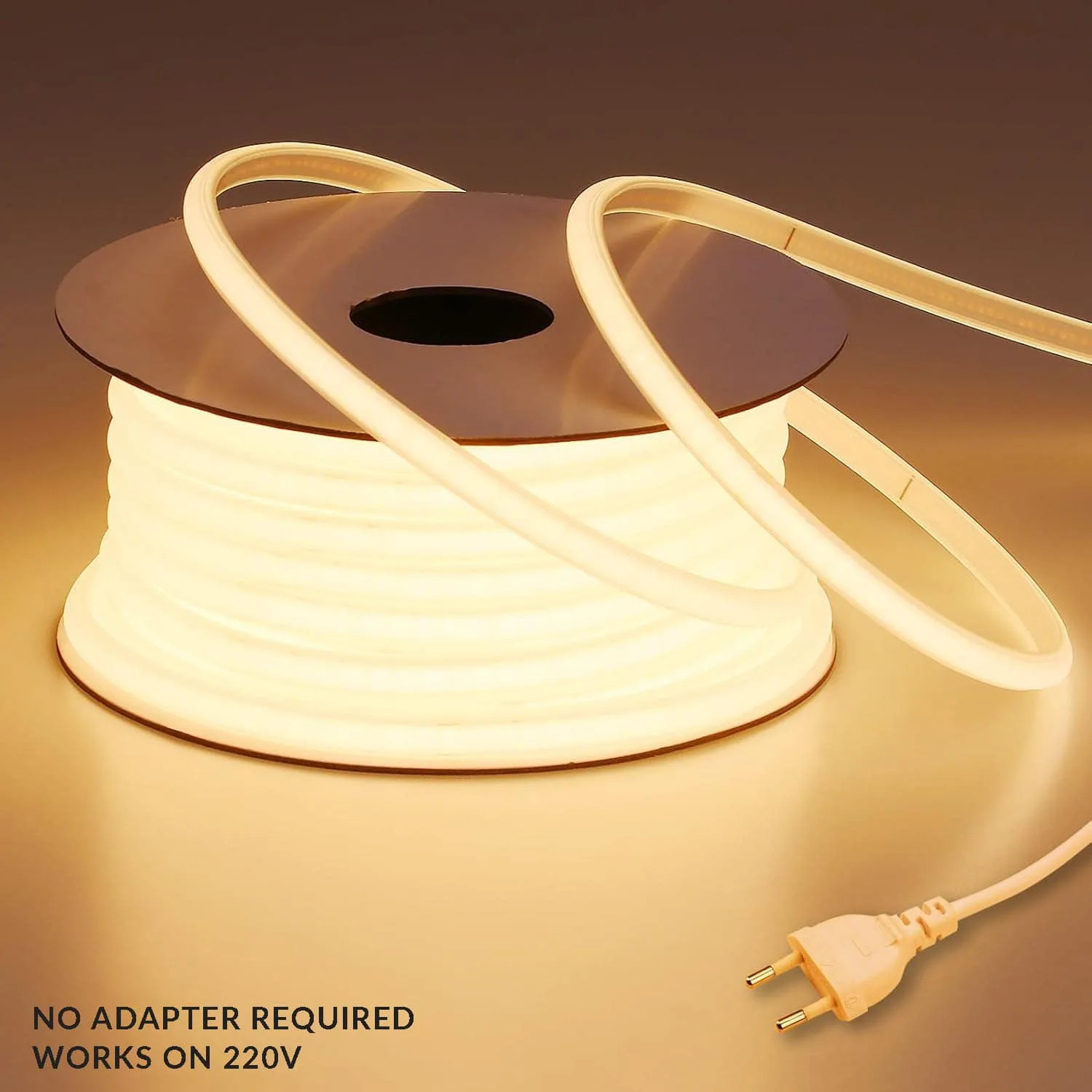 50 Meter Waterproof LED Profile Light Strip 220V – No Adapter Required | IP65 | Warm White - Image 2