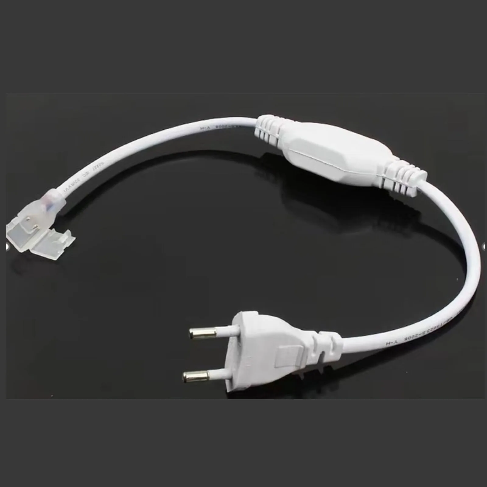220V LED Profile Light Power Connector Cable for Silicone LED Strip