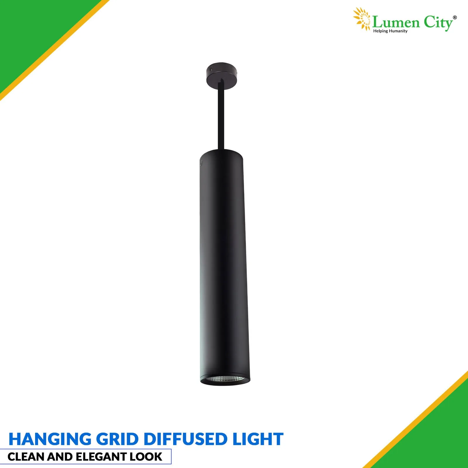 12W LED COB Pendant Light | Aluminium Black | 15° Beam | Warm White - Image 4