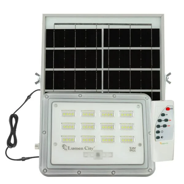 5W all-in-one solar flood light – compact body, 12Hr backup, 3.2V 6Ah battery, IP66 waterproof, outdoor home lighting use India