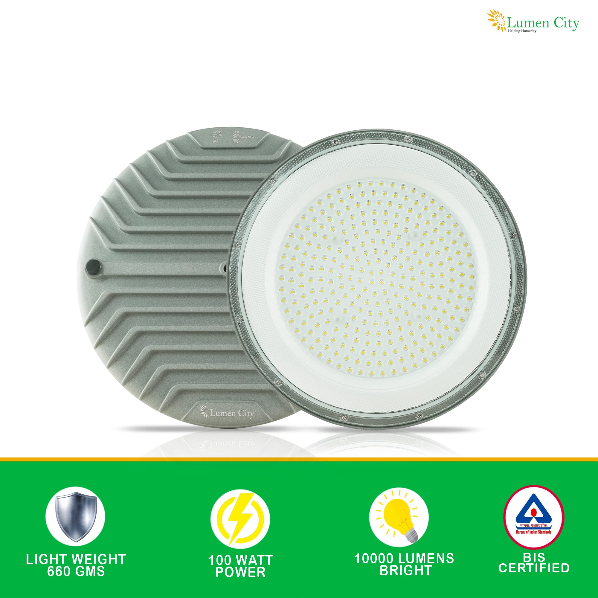 100W Slim UFO High Bay Light | 10000lm | Only 660g | 120° | Cool White - Image 5
