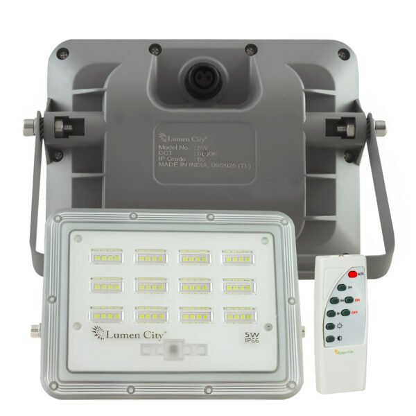 Solar Flood Light 5W | Remote Control | 4-6 Hr Backup - Image 3