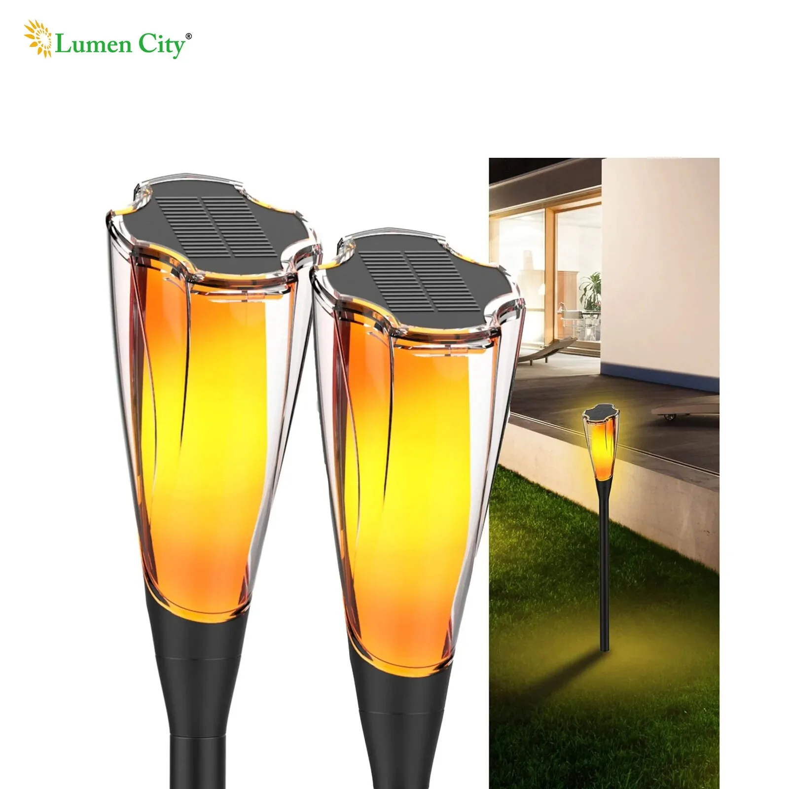 Solar Flame Garden Light – Flame Effect | 8-12Hr | Elite Plus - Image 3