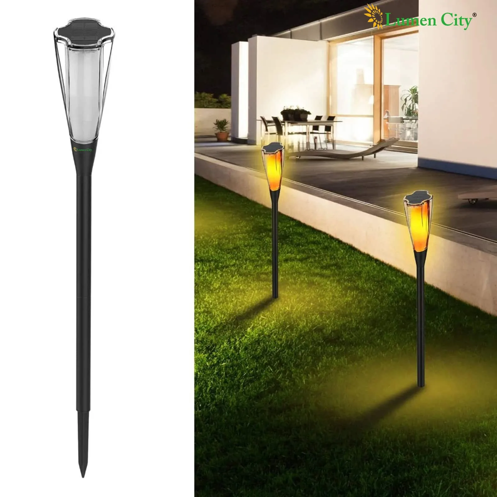 Solar Flame Garden Light – Flame Effect | 8-12Hr | Elite Plus - Image 6
