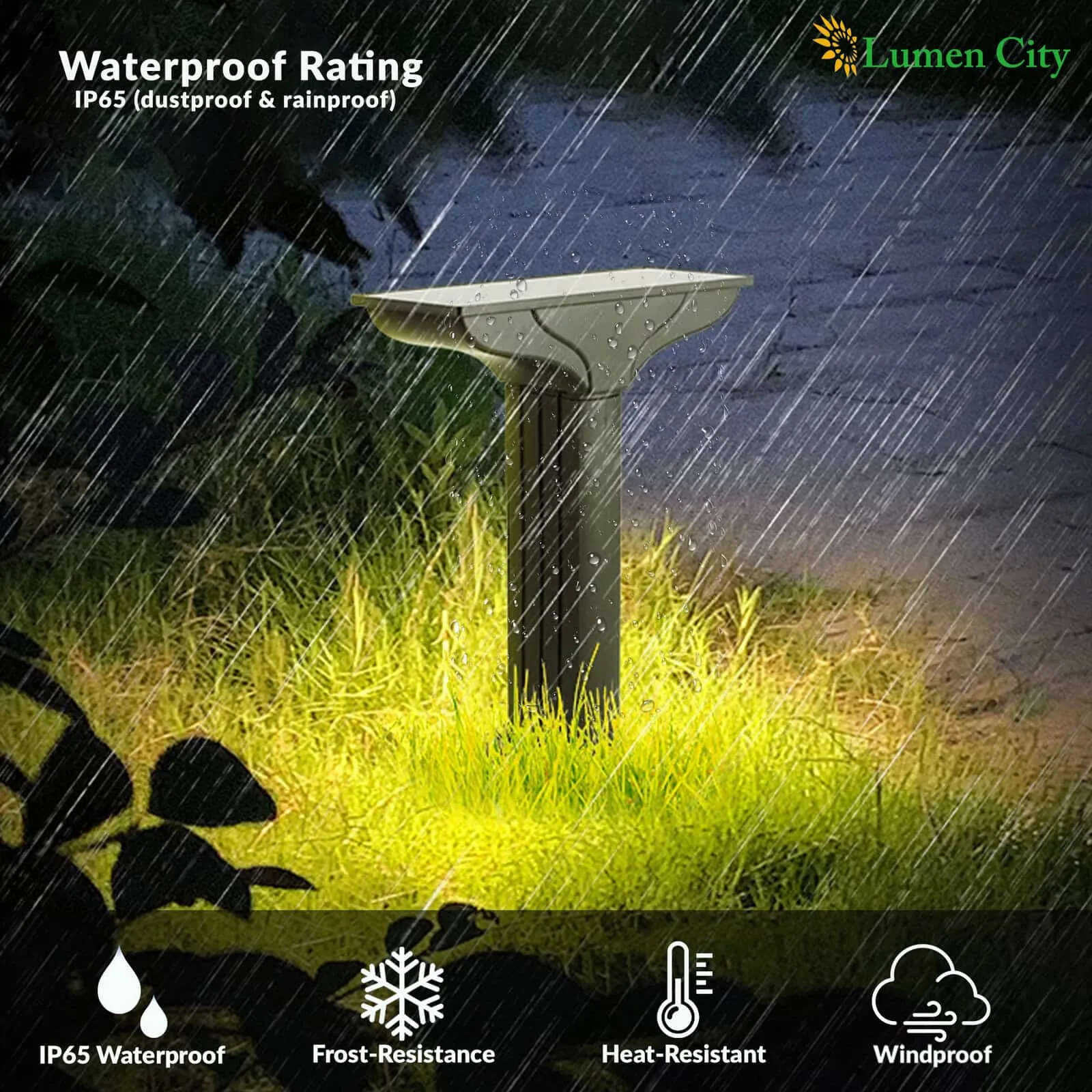 5W Solar Lawn Light – COB LED | Expandable 700mm | IP65 - Image 4