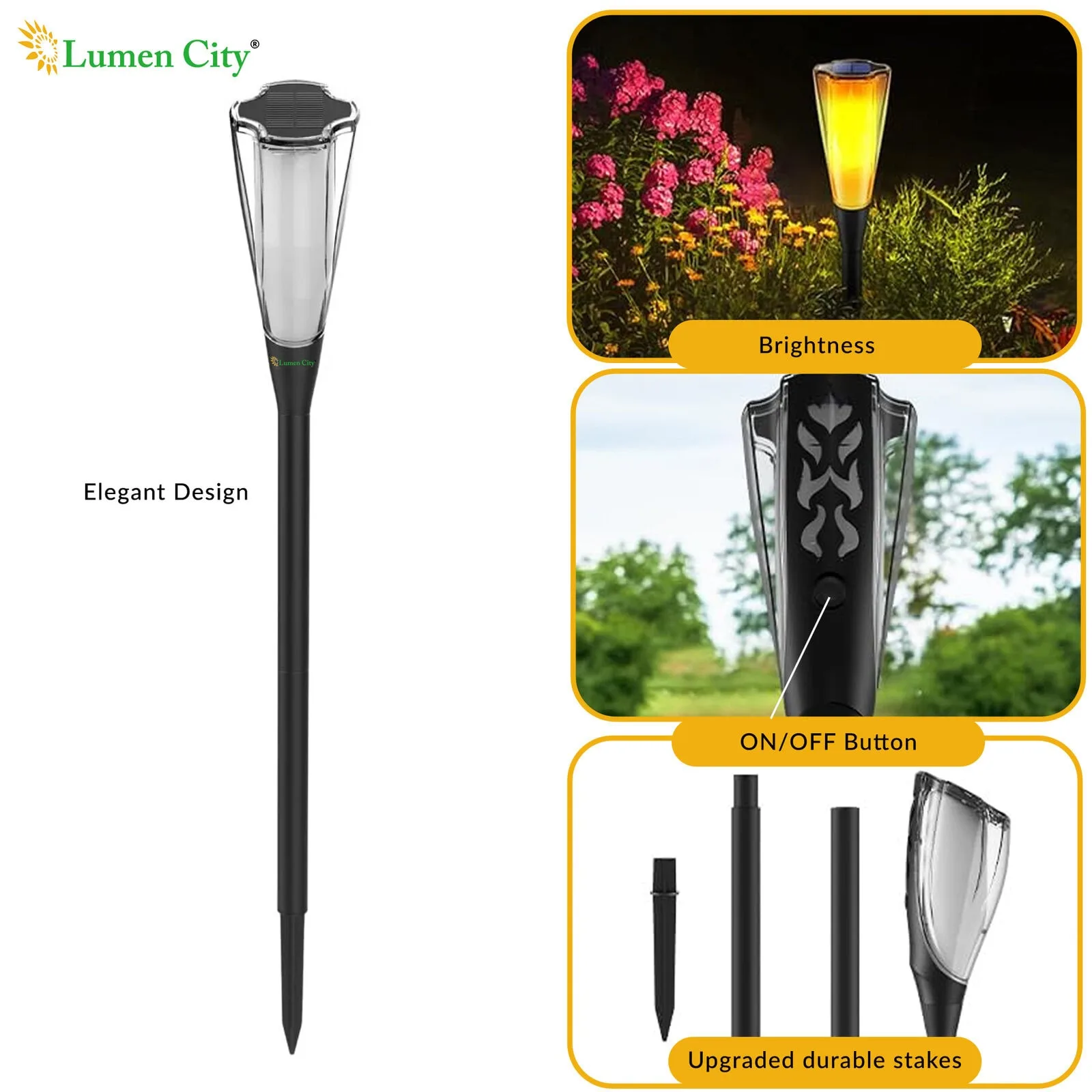 Solar Flame Garden Light – Flame Effect | 8-12Hr | Elite Plus - Image 7