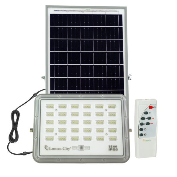 Solar Flood Light 15 Watt | Remote Control | High Brightness Outdoor Light