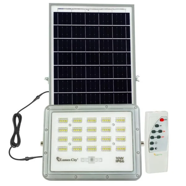 10W All-in-One Solar Street Light – IP66 waterproof body, 8–12 hour backup, 3.2V 8Ah battery, remote control, suitable for roads and colonies in India