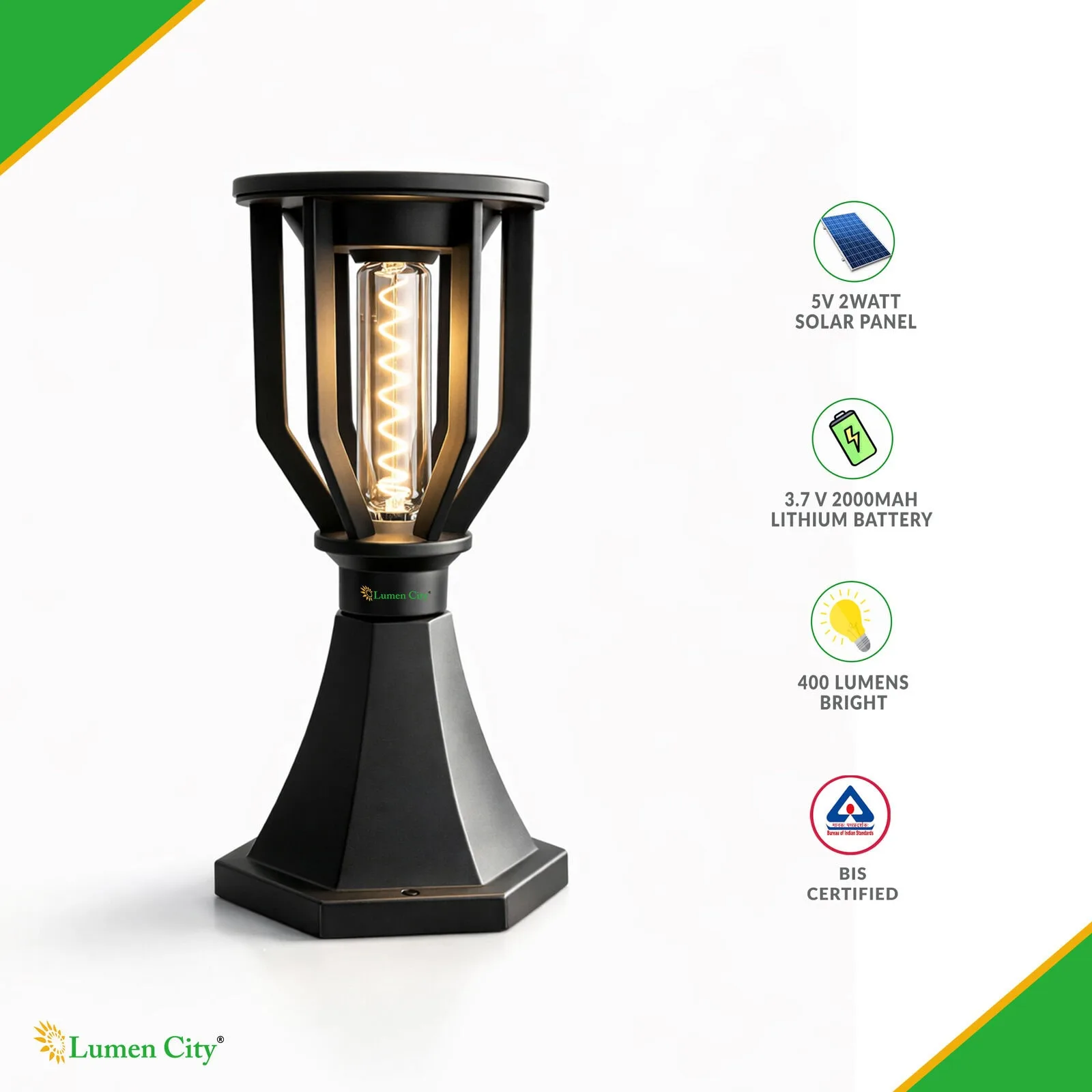 Solar Gate Pillar Light – Secret Model | Warm White | IP65 - Image 7