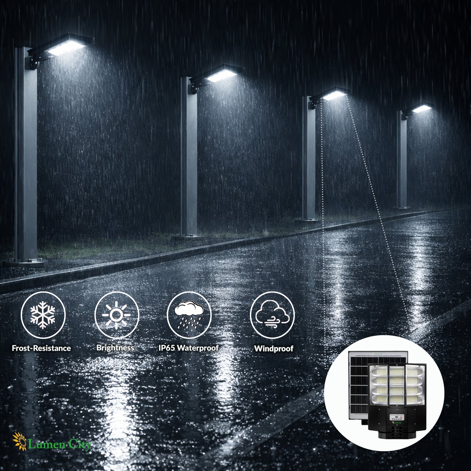 Solar Street Light 15W | Remote Control | 12 Hours Backup | 20000 mah Battery - Image 6