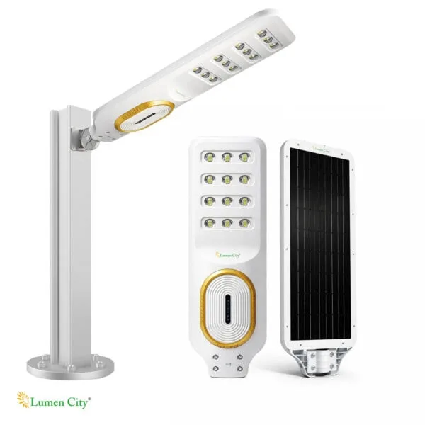 35W All-in-One Solar Street Light – IP65, 12Hr Backup, 72 LED 5054, 30Ah LiFePO4 Battery, Radar Sensor, Dusk to Dawn, Main Road Lighting India