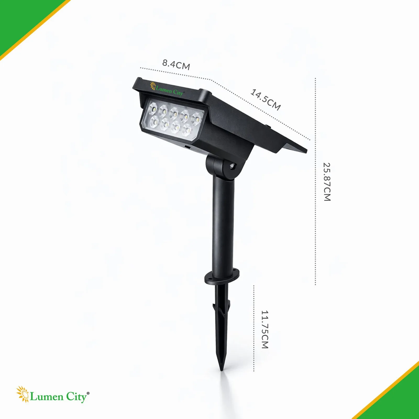 Solar Garden Spike Light Square – 3-in-1 | MONO | IP65 - Image 2