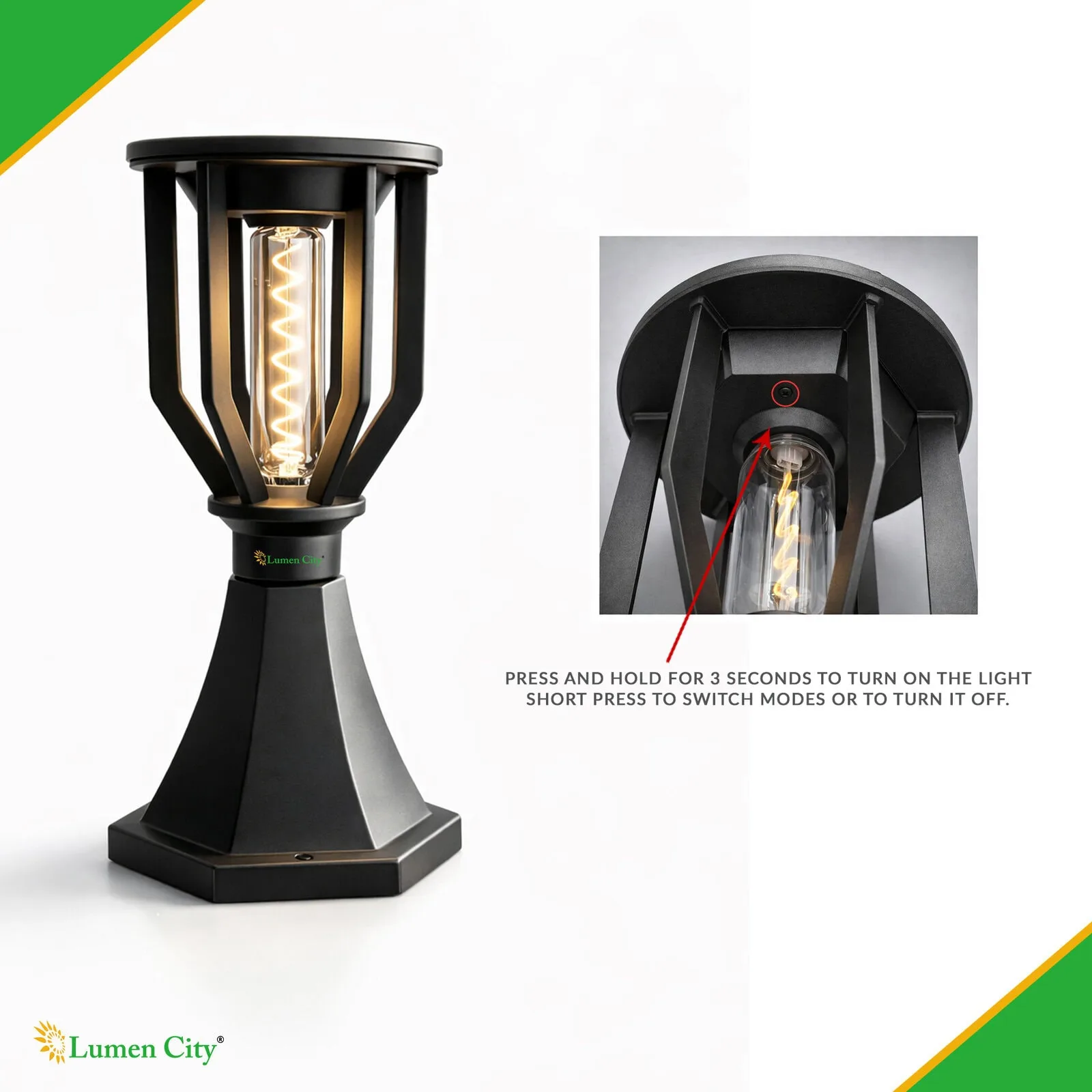 Solar Gate Pillar Light – Secret Model | Warm White | IP65 - Image 5