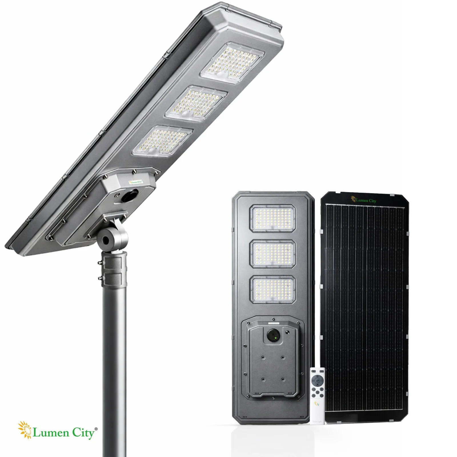 80W All-in-One Solar Street Light – Metal Body, IP65 Waterproof, 180 LED, 80Ah LiFePO4 Battery, Remote Control, Adjustable Bracket, Outdoor Street Lighting India