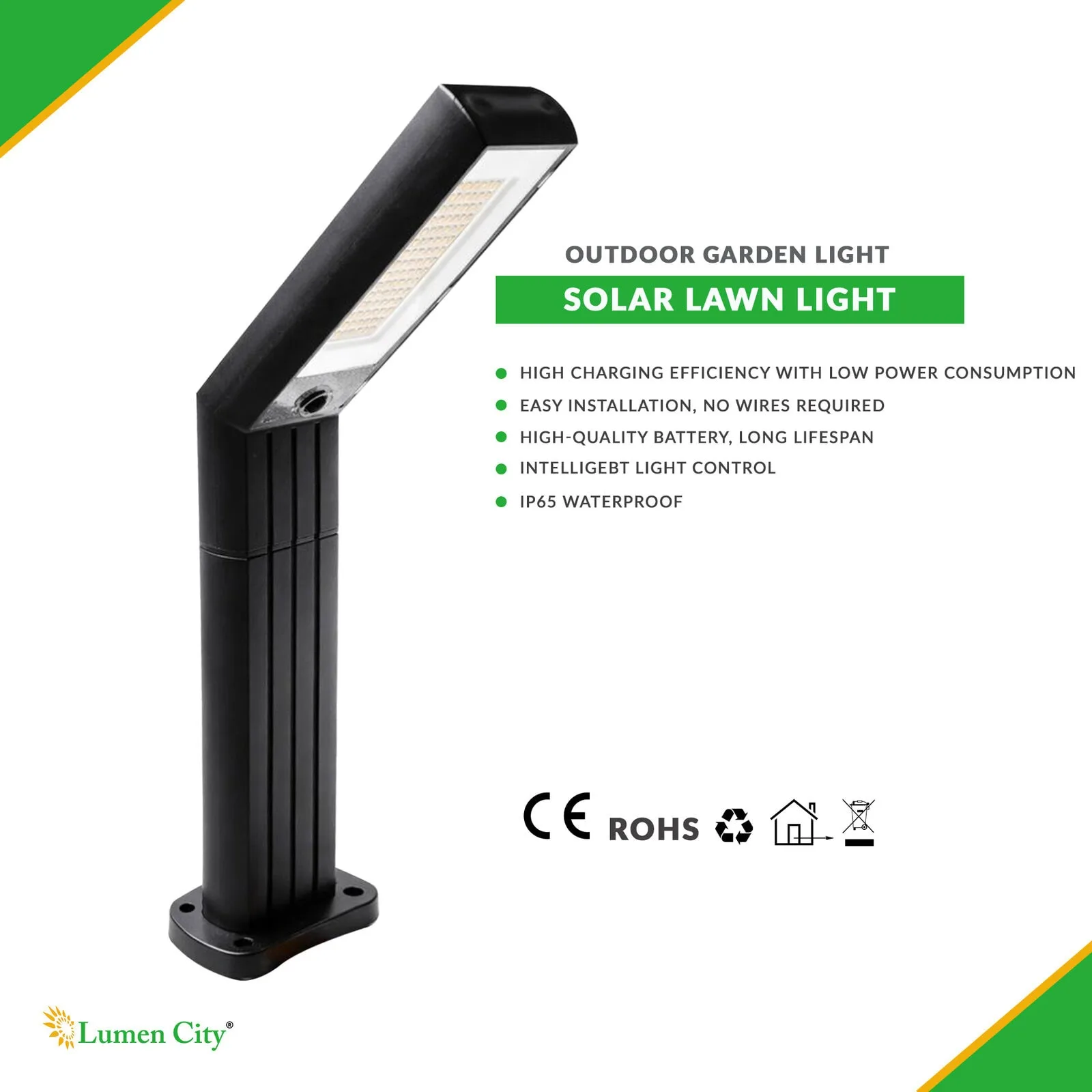 5W Solar Lawn Light – Expandable 700mm | Fixed-Spike | IP65 - Image 6