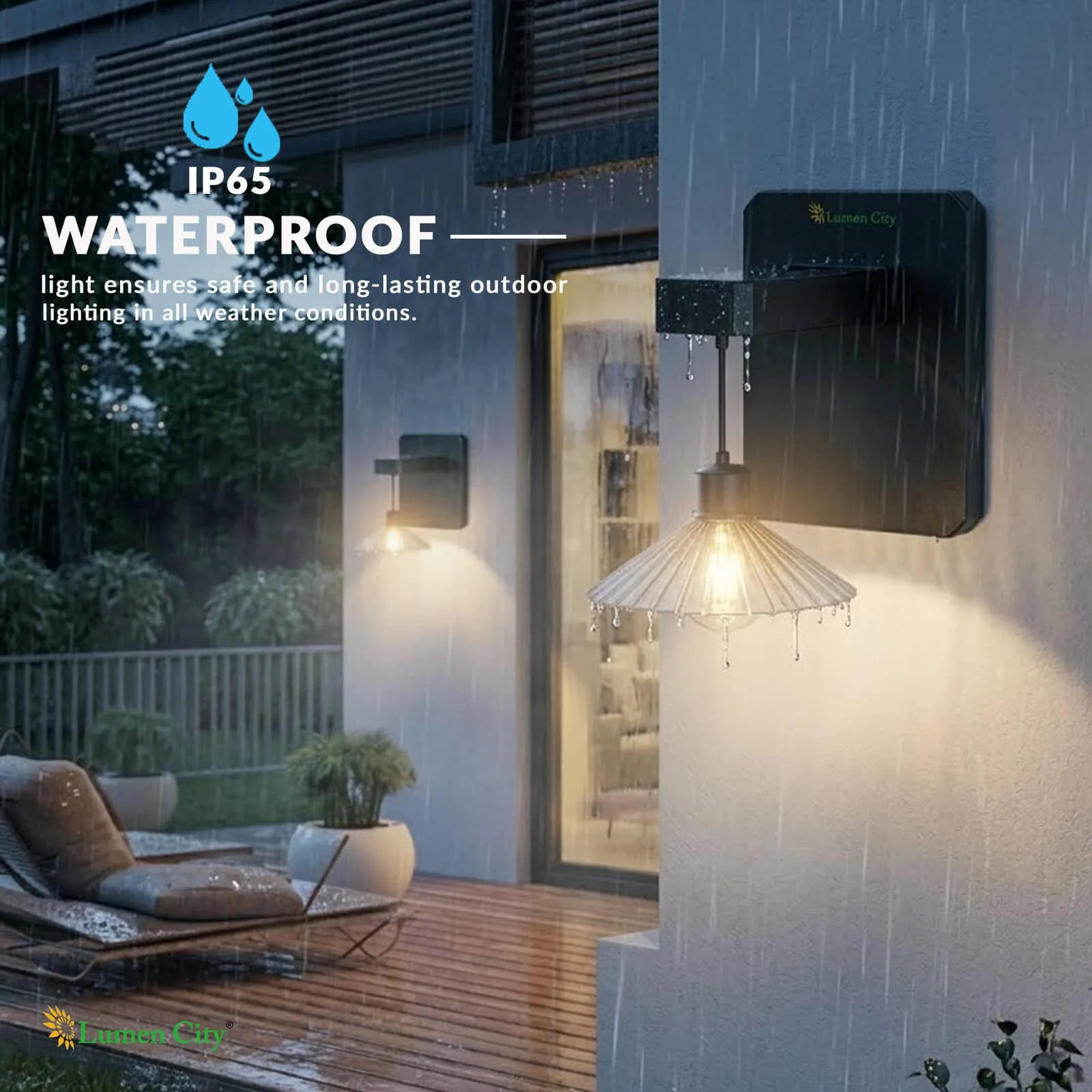 Solar Wall Light – Tungsten Style | Warm White | Full-Half Bright - Image 7