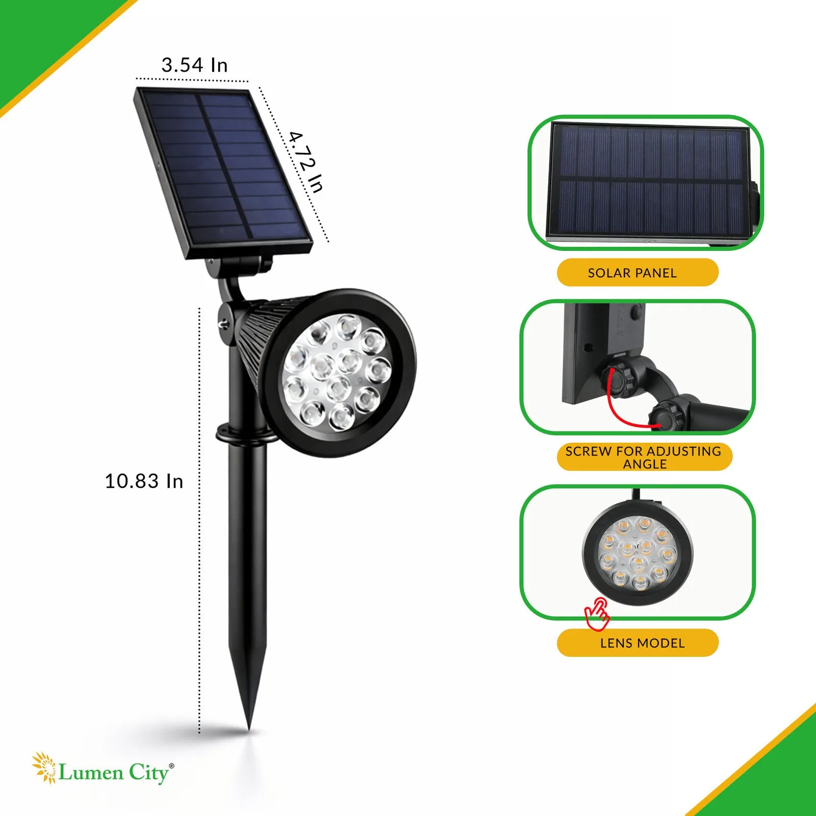 Solar Spike Garden Light – RGB | 18 LED | IP65 | Spike-Wall-Ground - Image 2