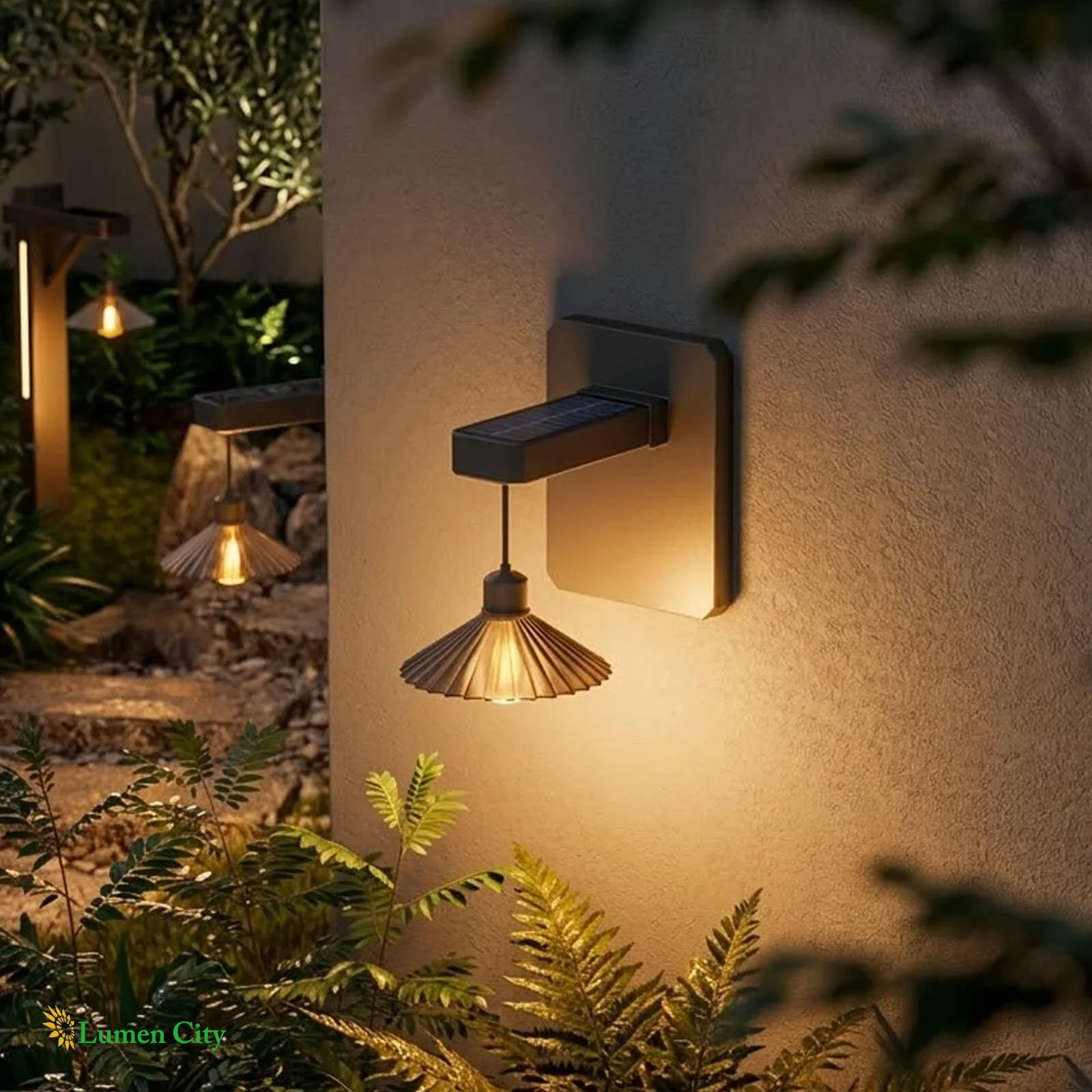 Solar Wall Light – Tungsten Style | Warm White | Full-Half Bright - Image 6