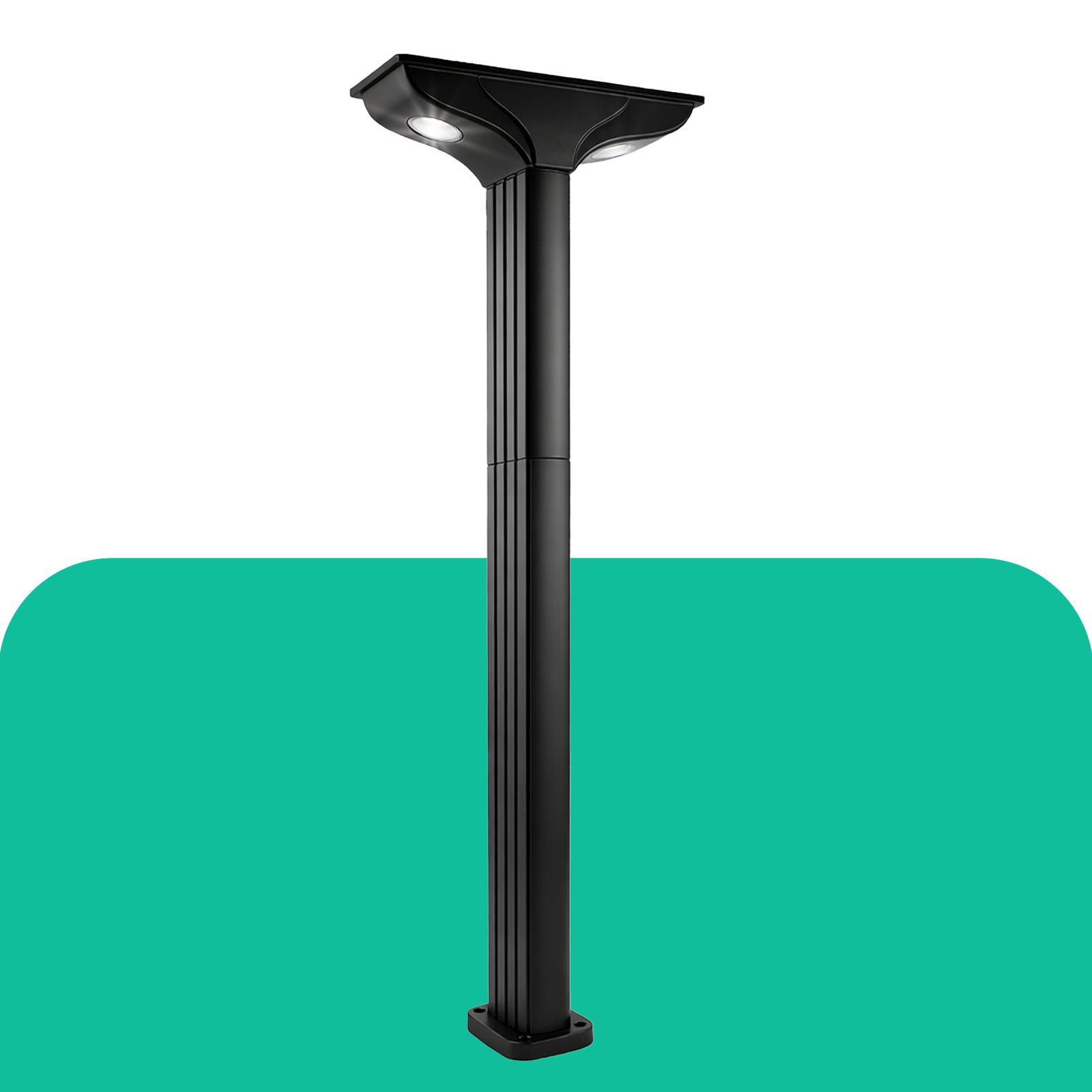 solar bollard light for garden pathway outdoor lighting