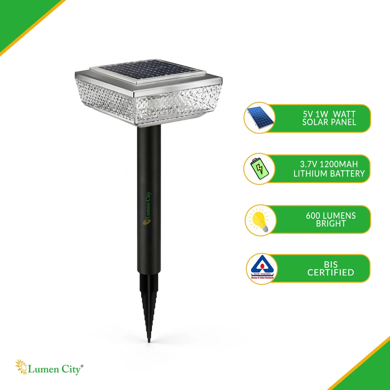 5W Solar Garden Light – 30 LED Warm White | IP65 | 8–12Hr Backup - Image 3