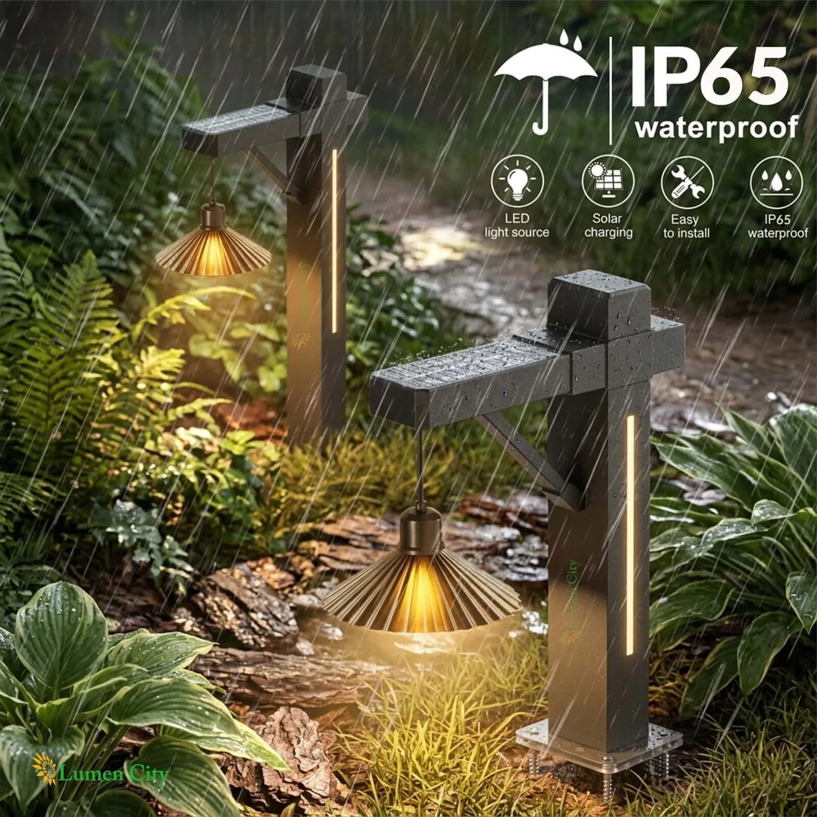 Solar Lawn Light – Tungsten Style | Warm White | Full-Half Bright - Image 7