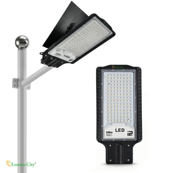 15W All-in-One Solar Street Light - Adjustable Monocrystalline Panel, 10Ah LiFePO4 Battery, 12Hr Backup, IP65, Remote Control, Highway Road India