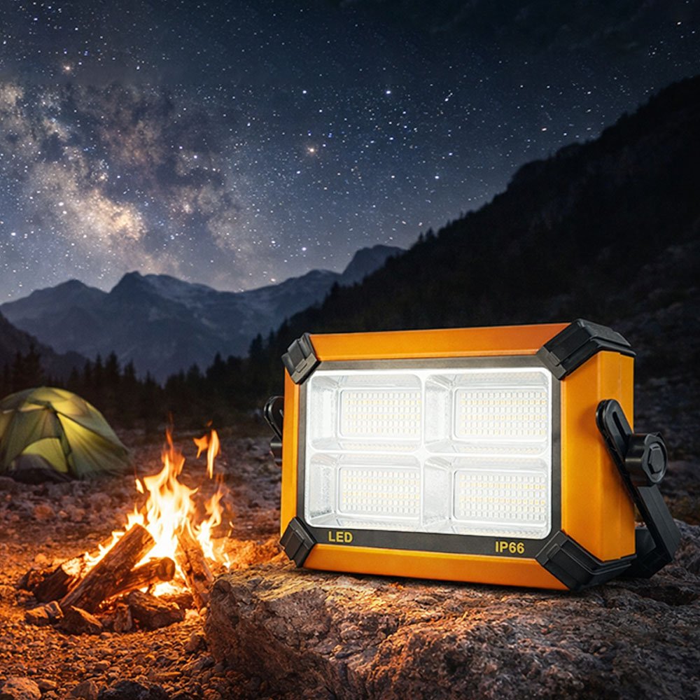 portable solar camping light and solar lantern for outdoor camping and emergency lighting