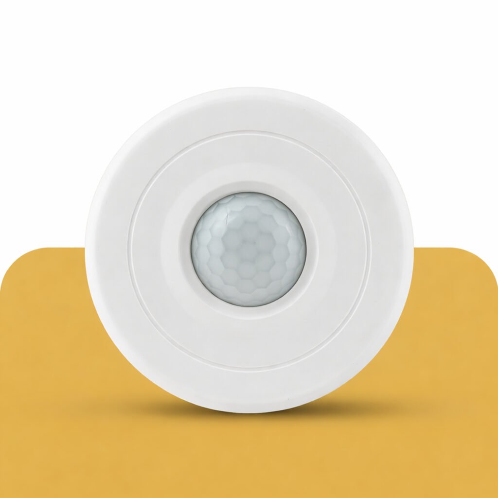 ceiling mounted PIR motion sensor for automatic light activation, energy saving occupancy sensor for indoor lighting systems