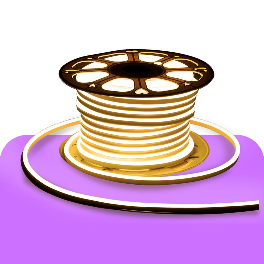 Flexible silicon profile LED neon strip light for facade, architectural and outdoor lighting with smooth dot-free illumination