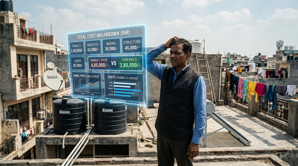 Real Cost of a 3 kW Solar System in India