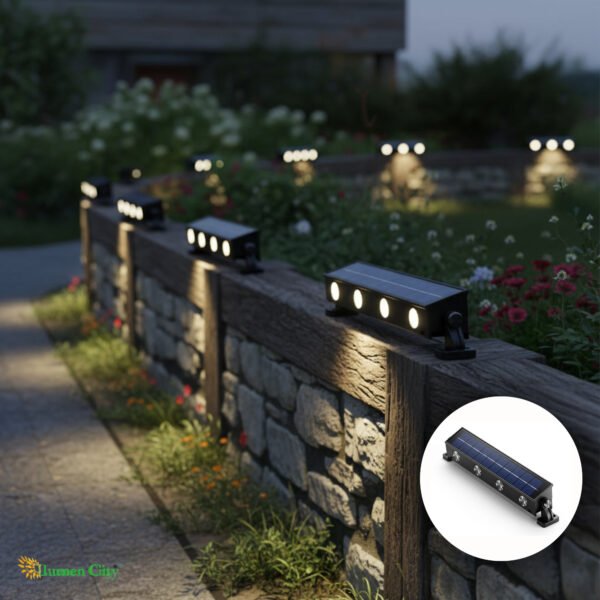 Solar Wall Washer Light – IP65 | 8-12Hr Backup | Expandable Snap-On