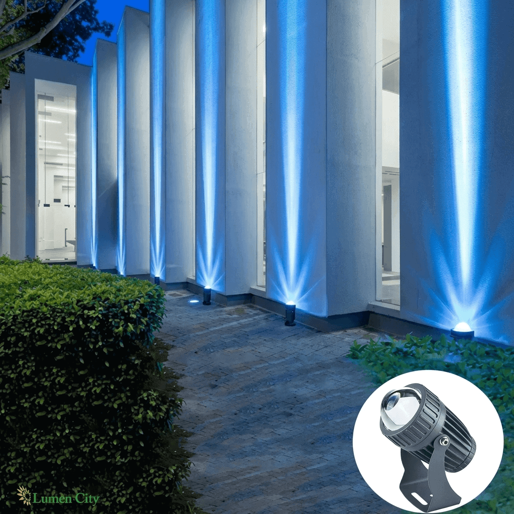 10W Facade Column Light - Blue