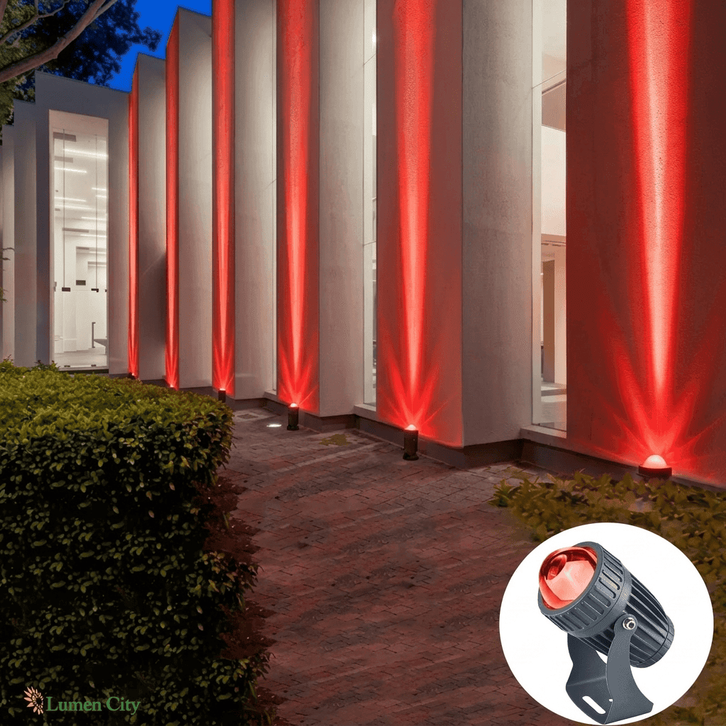 10W Facade Column Light - Red