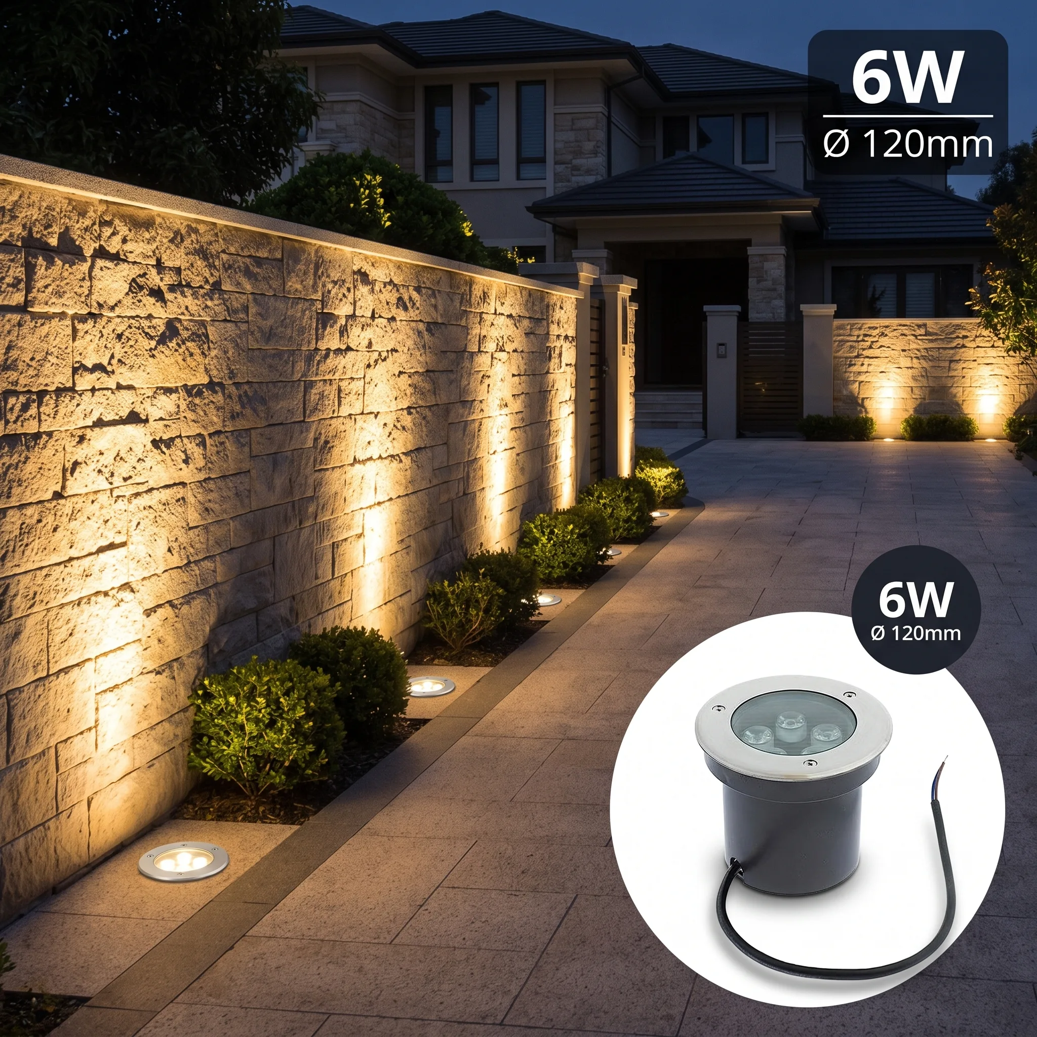 6W Burial Light - Warm White