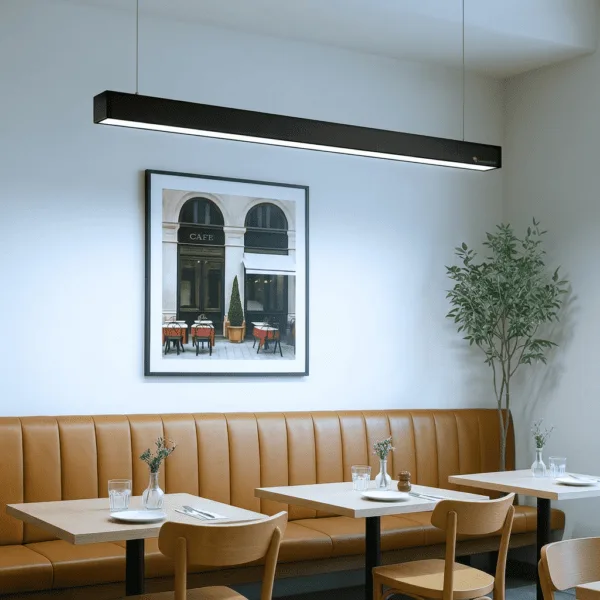 Cool White hanging Black Pendant Light