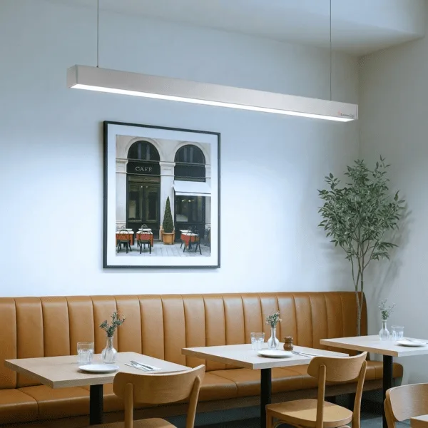 Cool White hanging Silver Pendant Light