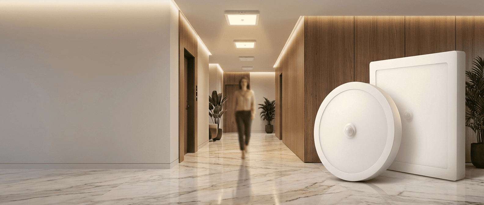 Motion sensor ceiling lights