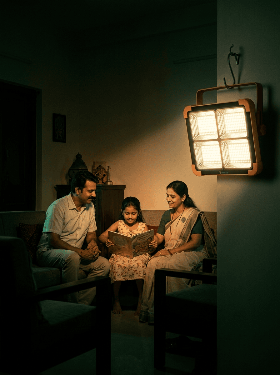 Solar emergency lights mobile banner