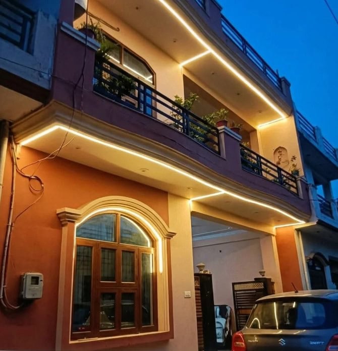 Outdoor profile light installation