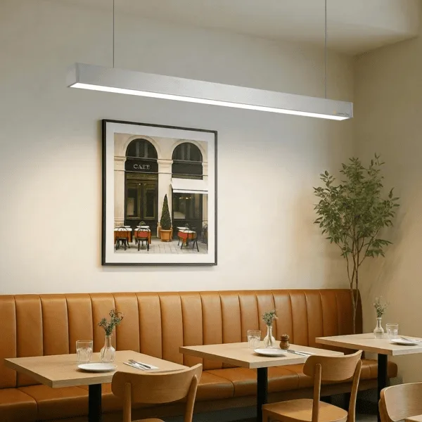 Neutral White hanging Silver Pendant Light