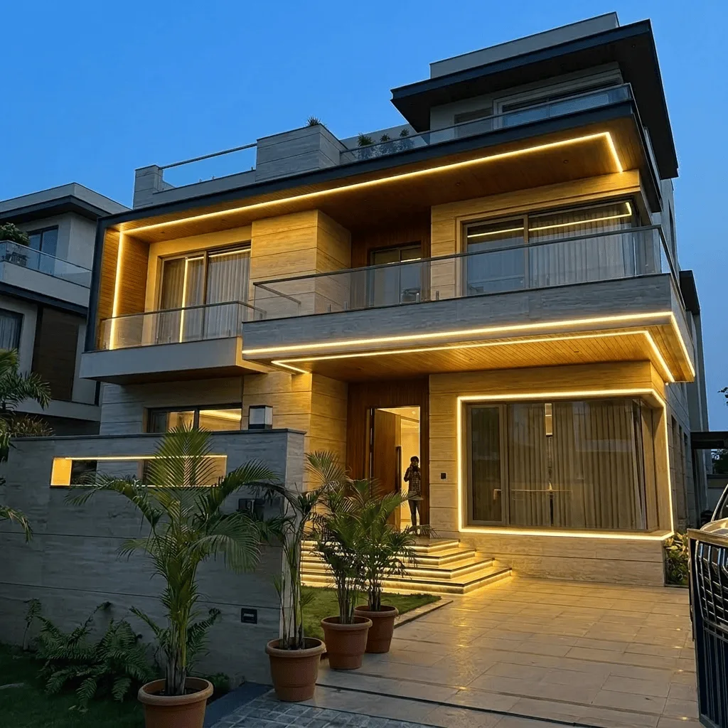 Professional residential profile light installation