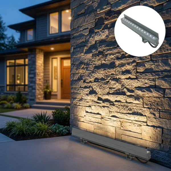 Wall Washer warm white 1 meter Light with visor
