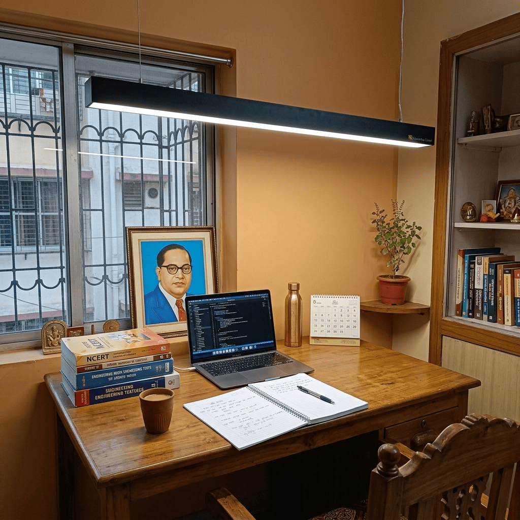 Customer hanging light installation