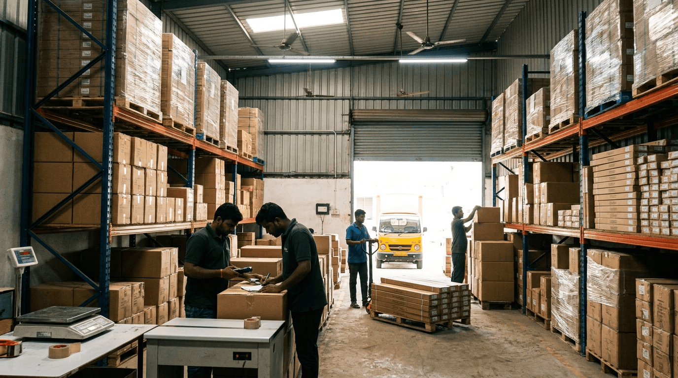 Lumencity warehouse in Hyderabad serving South India